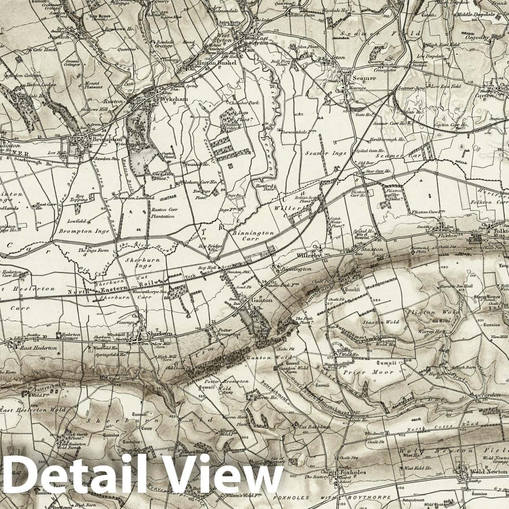 Historic Map : 54 Scarborough (Hills) 1898 - Vintage Wall Art