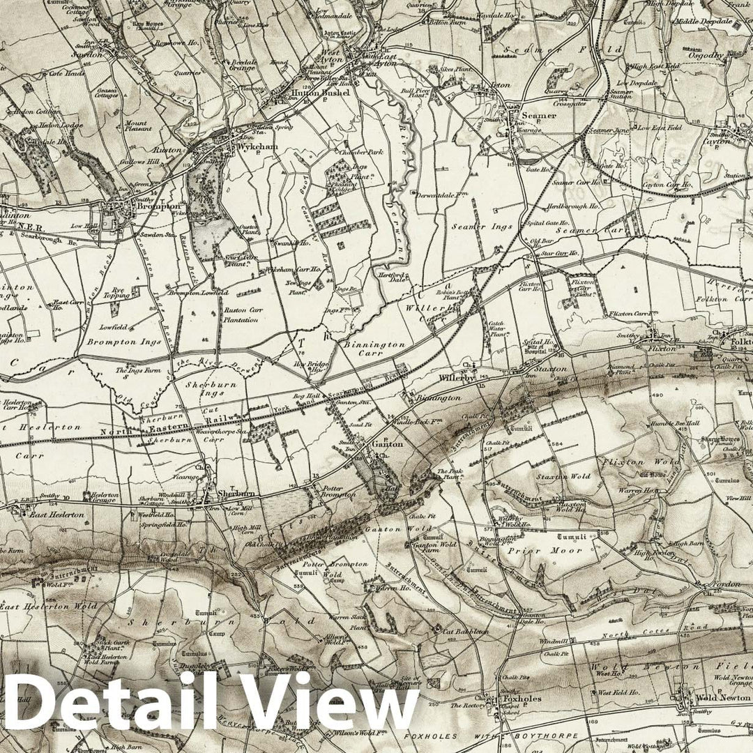 Historic Map : 54 Scarborough (Hills) 1898 - Vintage Wall Art