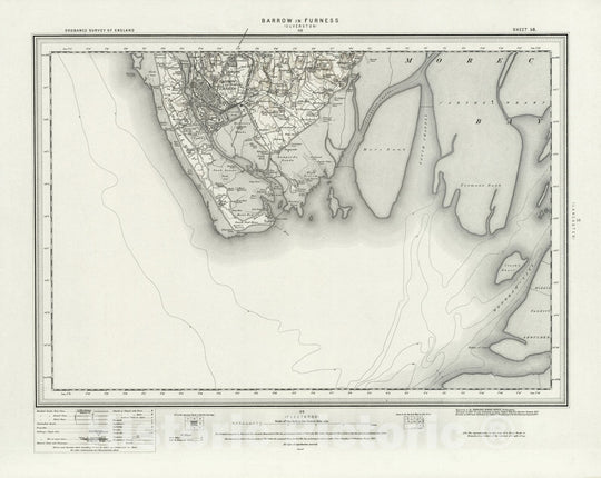 Historic Map : 58 Barrow in Furness (Hills) 1897 - Vintage Wall Art