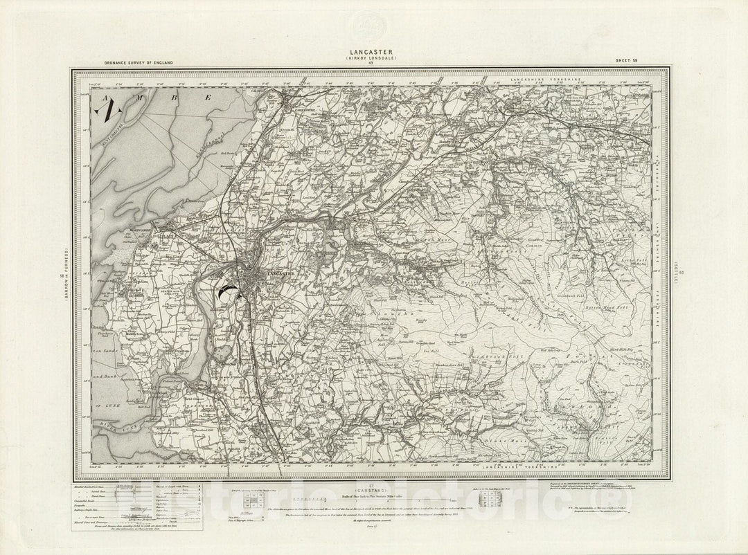 Historic Map : 59 Lancaster 1898 - Vintage Wall Art