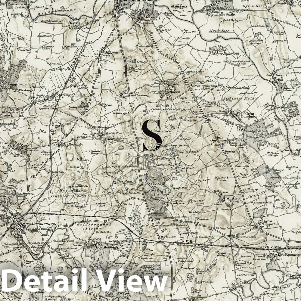 Historic Map : 62 Harrogate (Hills) 1898 - Vintage Wall Art