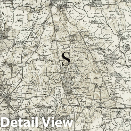 Historic Map : 62 Harrogate (Hills) 1898 - Vintage Wall Art
