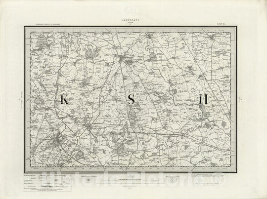 Historic Map : 62 Harrogate 1898 - Vintage Wall Art