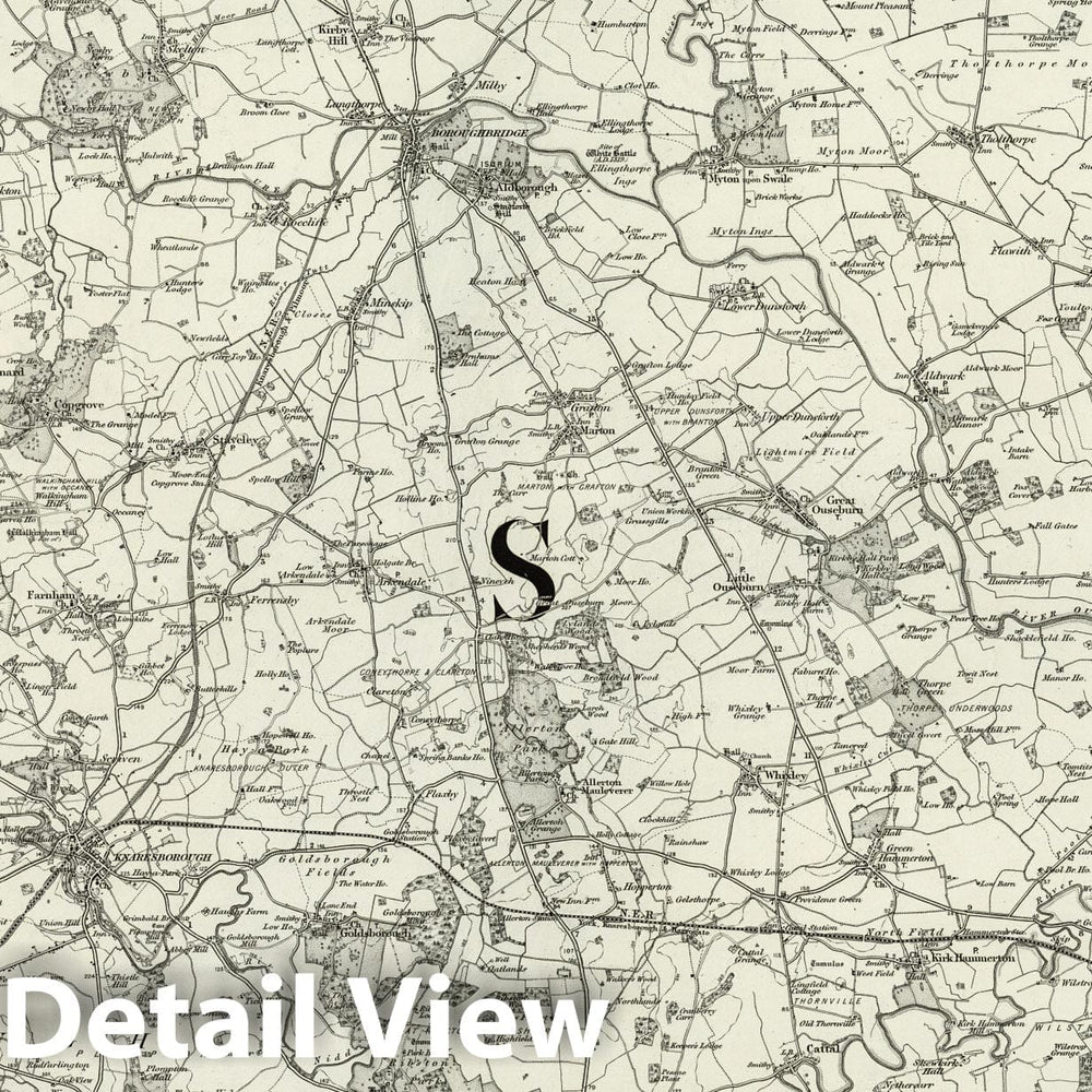 Historic Map : 62 Harrogate 1898 - Vintage Wall Art