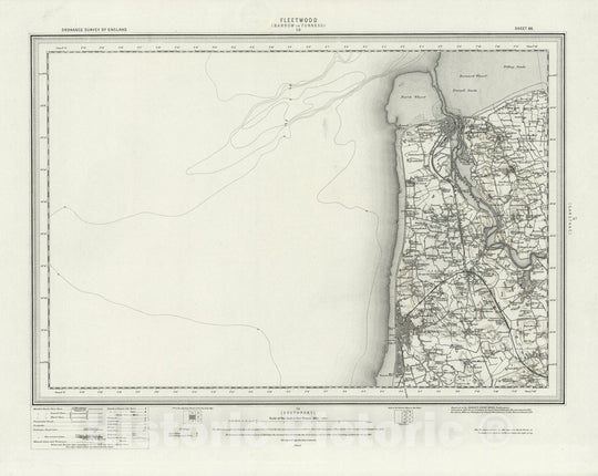 Historic Map : 66 Fleetwood (Hills) 1897 - Vintage Wall Art