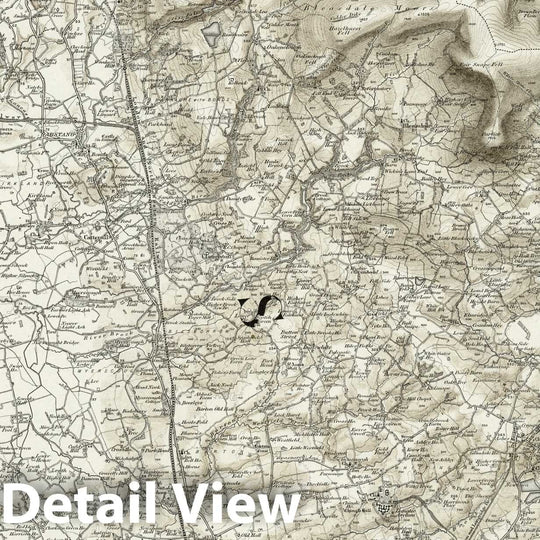 Historic Wall Map : 67 Garstang (Hills) 1898 - Vintage Wall Art