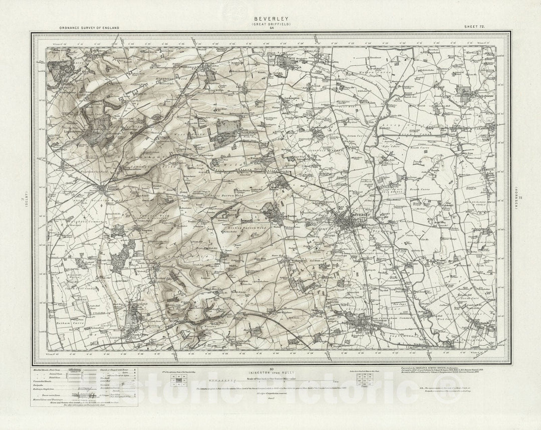 Historic Map : 72 Beverley (Hills) 1898 - Vintage Wall Art