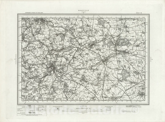 Historic Map : 78 Wakefield 1896 - Vintage Wall Art