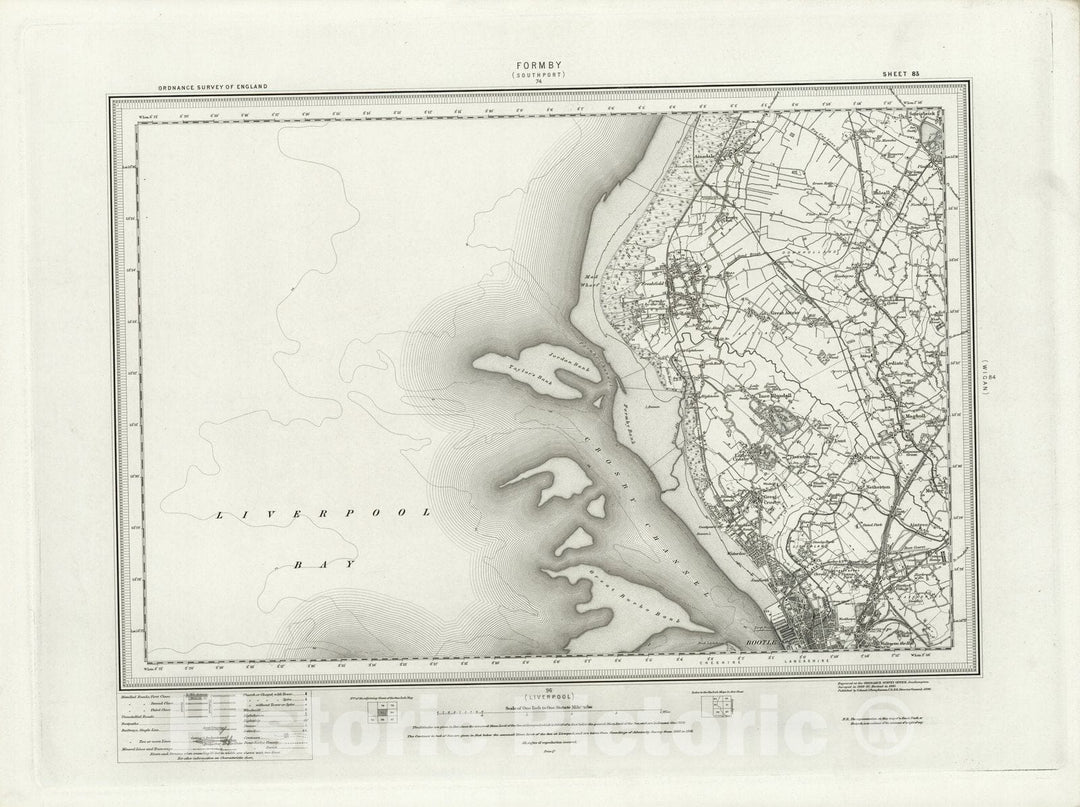 Historic Map : 83 Formby 1896 - Vintage Wall Art