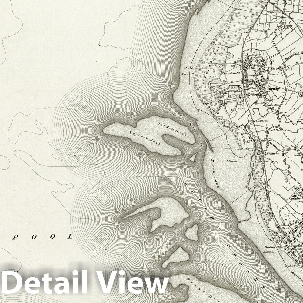 Historic Map : 83 Formby 1896 - Vintage Wall Art