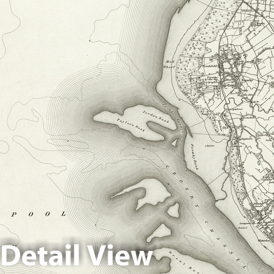 Historic Map : 83 Formby 1896 - Vintage Wall Art
