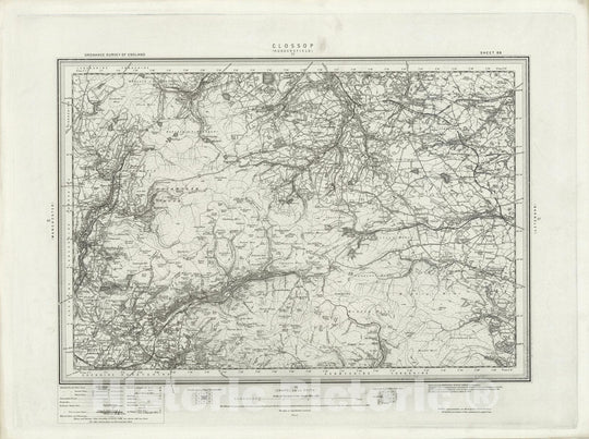 Historic Map : 86 Glossop 1896 - Vintage Wall Art
