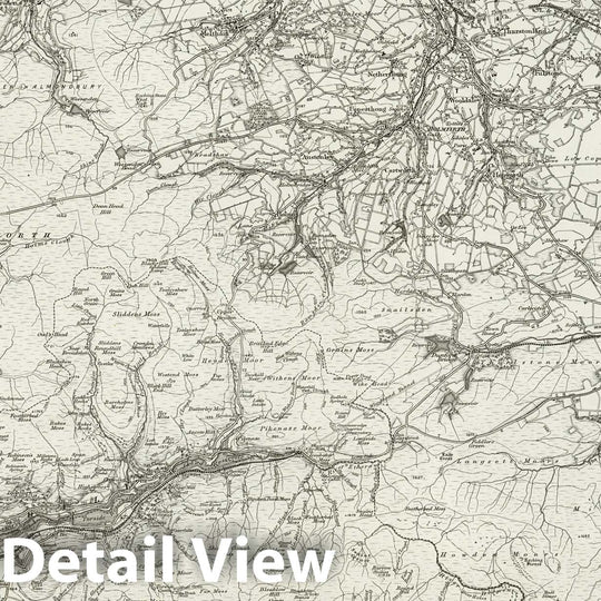 Historic Map : 86 Glossop 1896 - Vintage Wall Art