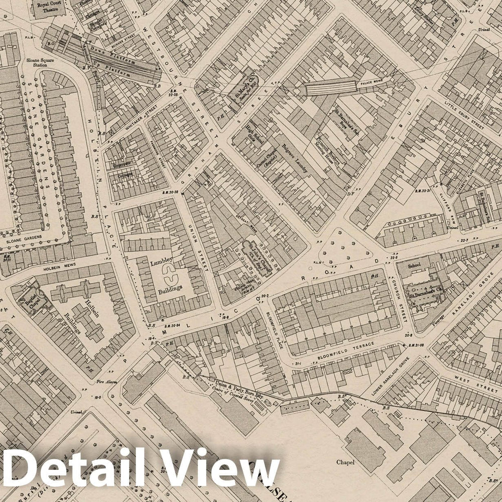 Historic Map : London (England), City Atlas Map, London Sheet XI.1 1895 - Vintage Wall Art