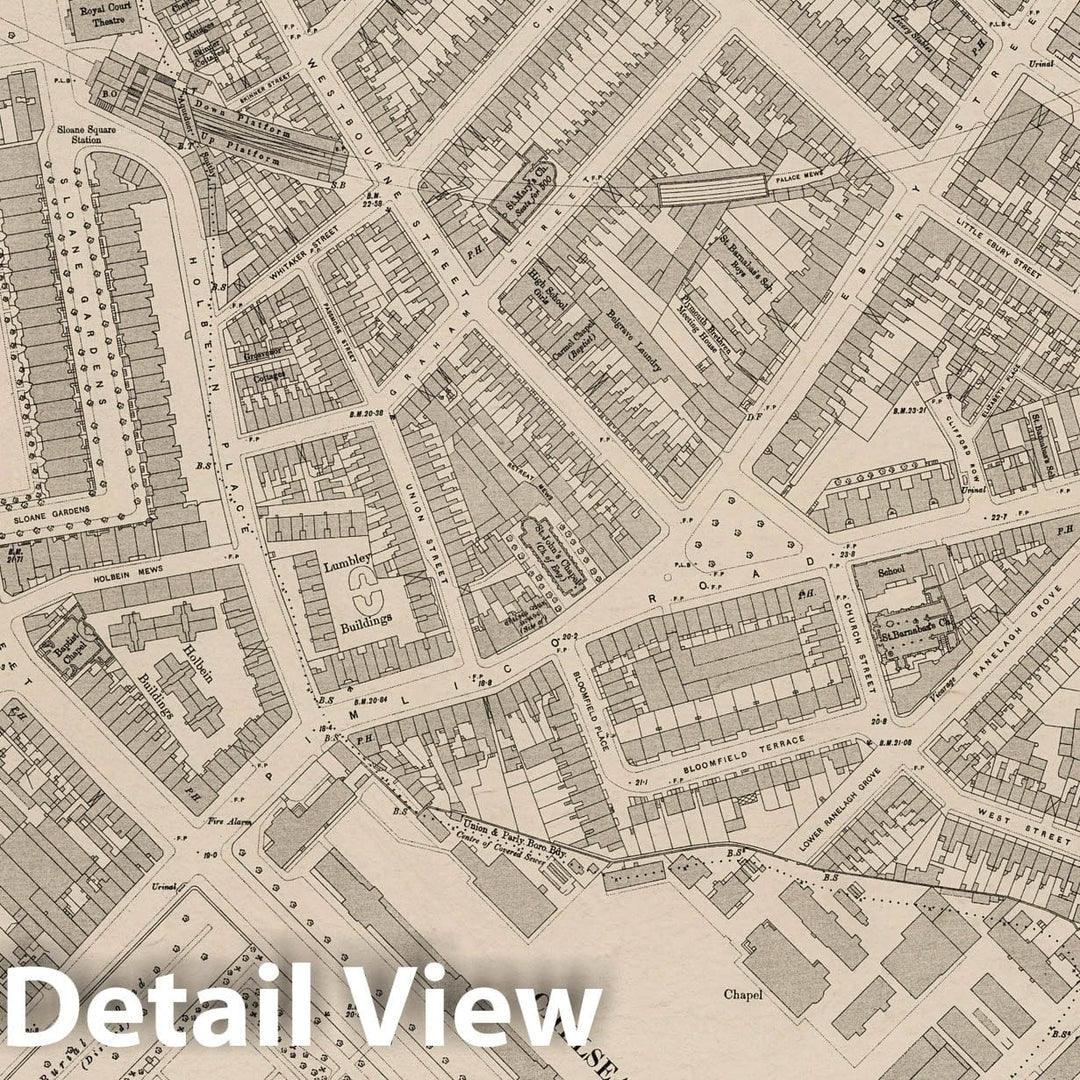Historic Map : London (England), City Atlas Map, London Sheet XI.1 1895 - Vintage Wall Art
