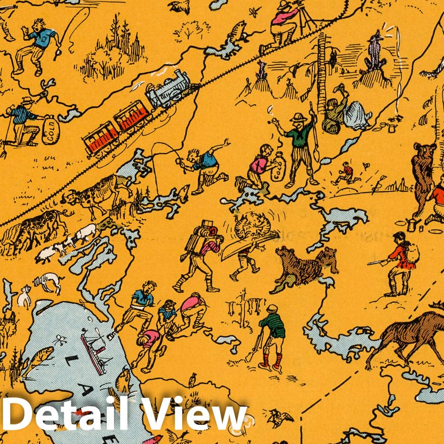 Historic Map : Manitoba. 1929 - Vintage Wall Art
