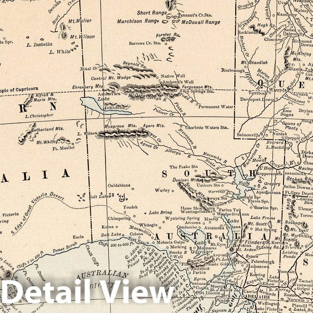 Historic Map : World Atlas Map, Australia and Tasmania 1893 - Vintage Wall Art