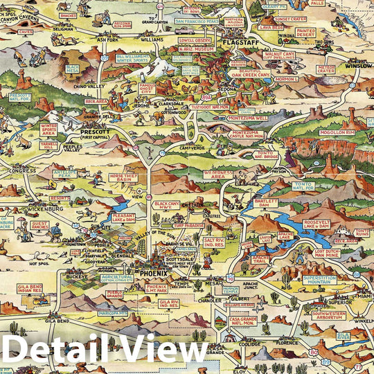 Historic Map - A pic-tour map of Arizona, 1950 v1