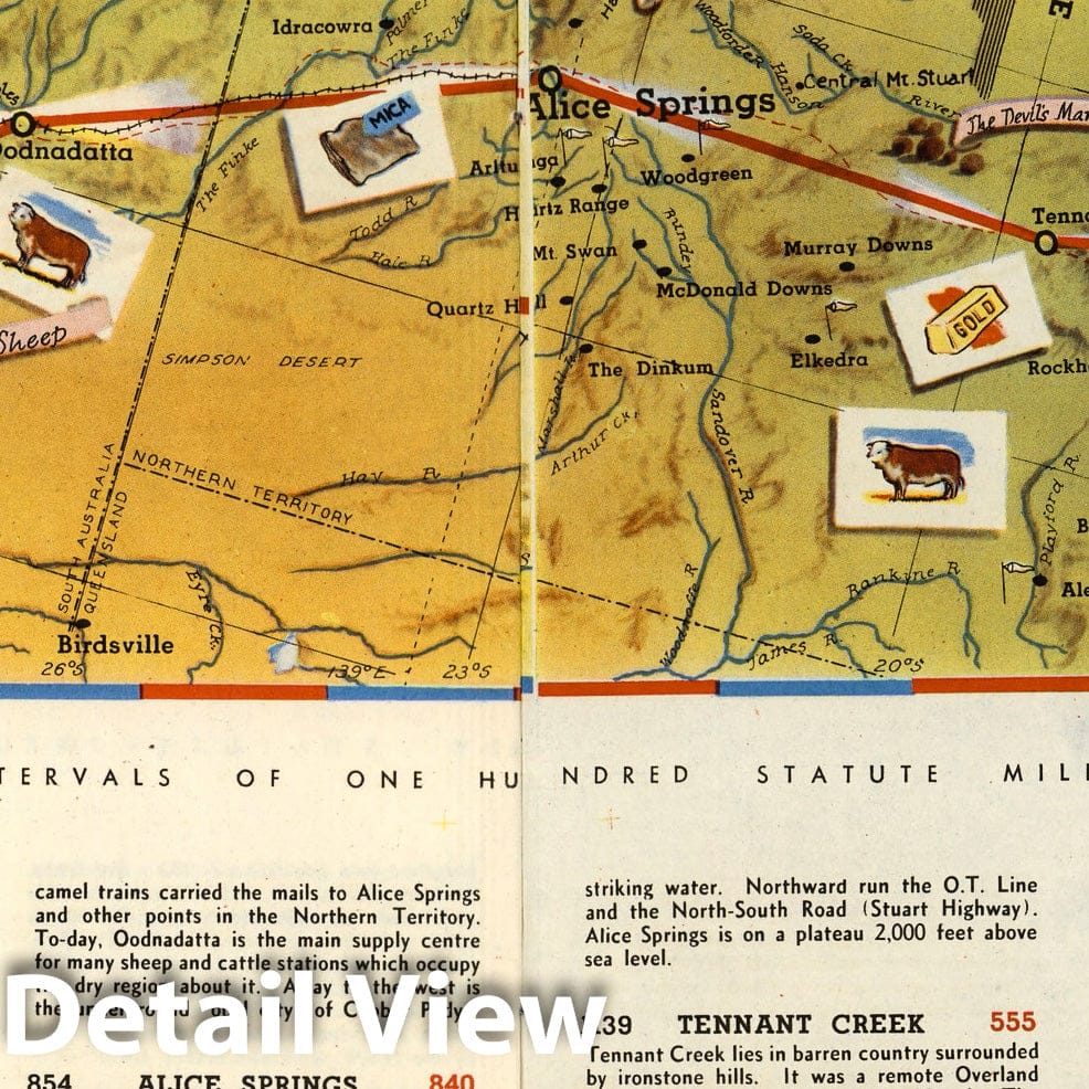 Historic Map : Pamphlet, Adelaide - Darwin, Darwin - Adelaide 1952 - Vintage Wall Art