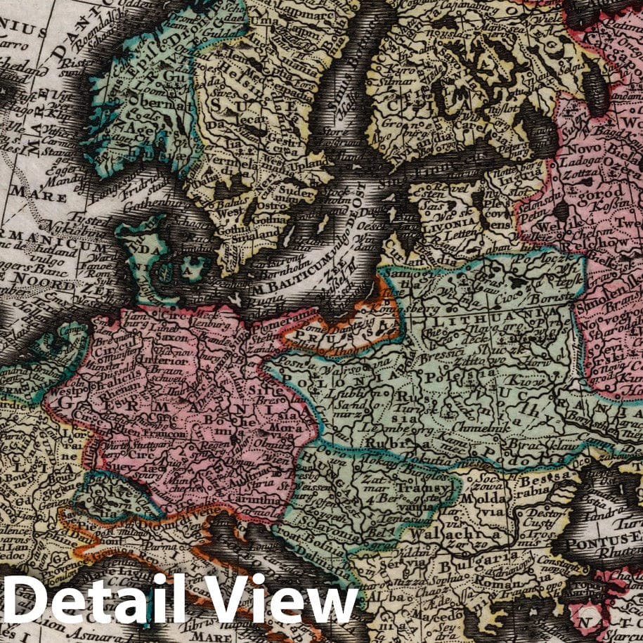 Historic Map : World Atlas Map, Europa 1744 - Vintage Wall Art