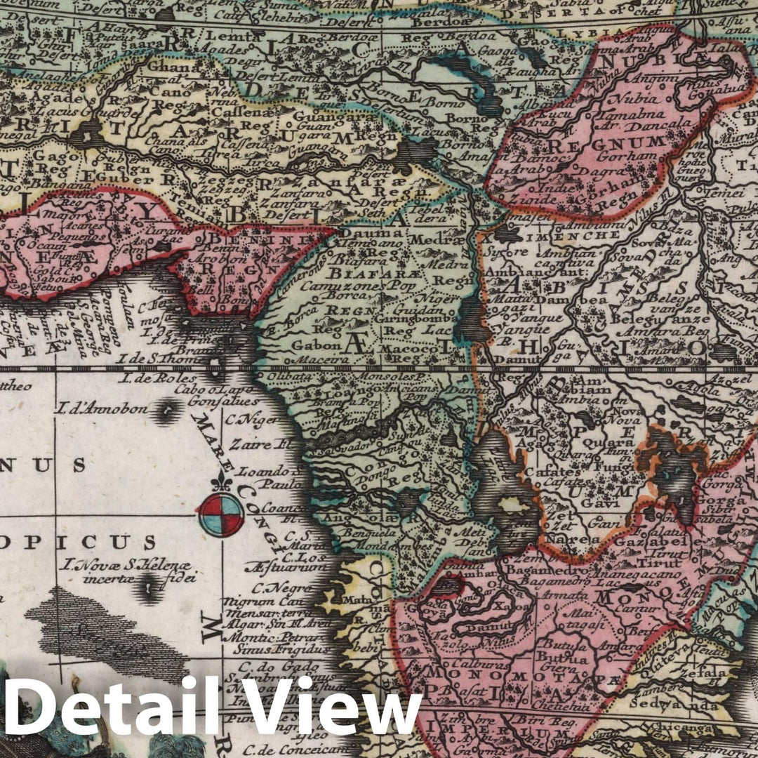 Historic Map : World Atlas Map, Africa 1744 - Vintage Wall Art