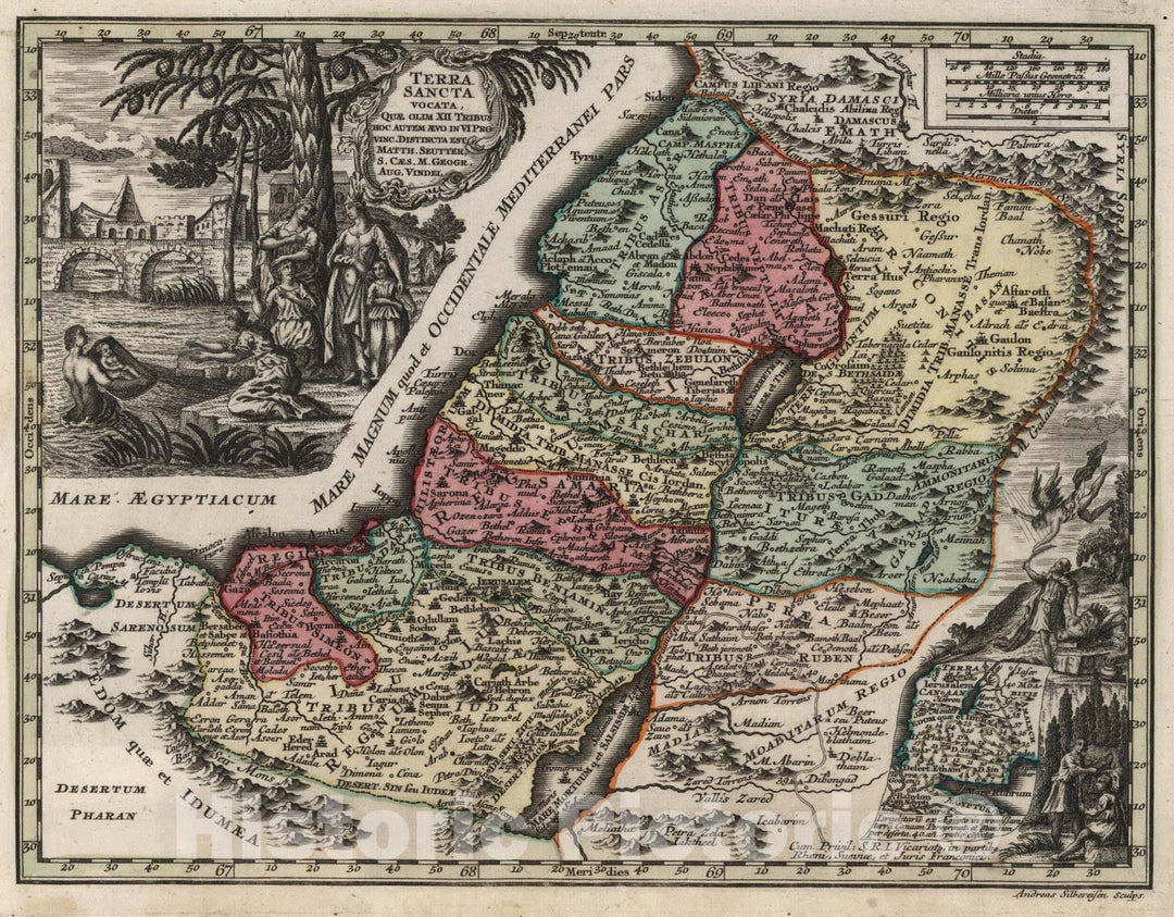 Historic Map : World Atlas Map, Terra Sancta Vocata 1744 - Vintage Wall Art