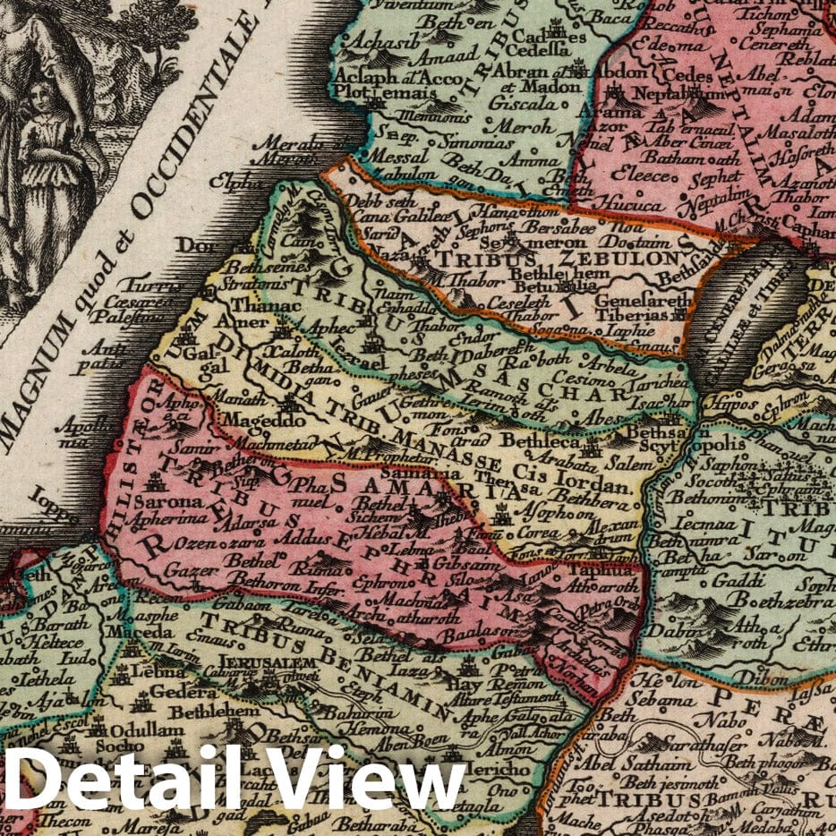 Historic Map : World Atlas Map, Terra Sancta Vocata 1744 - Vintage Wall Art