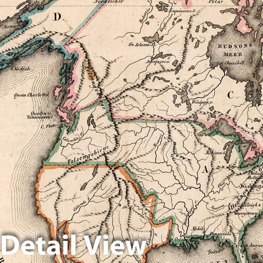Historic Map : Nord Amerika 1830 - Vintage Wall Art