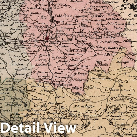 Historic Map : Tarn. 1869 - Vintage Wall Art