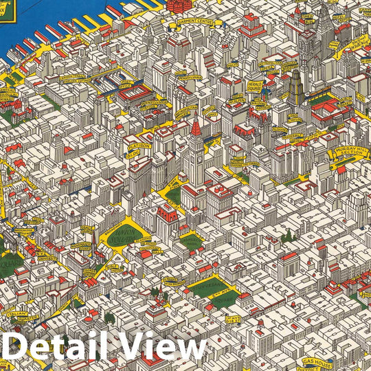 Historic Map - A map of the wondrous isle of Manhattan, 1926, - Vintage Wall Art