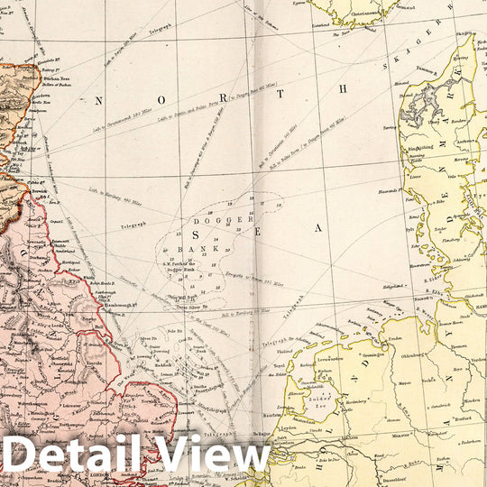 Historic Map : World Atlas Map, The British Islands and the North Sea ...