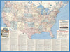 Historic Map - Road map of the United States. Except Alaska and Hawaii. MCMLXII (1962), 1960 - Vintage Wall Art