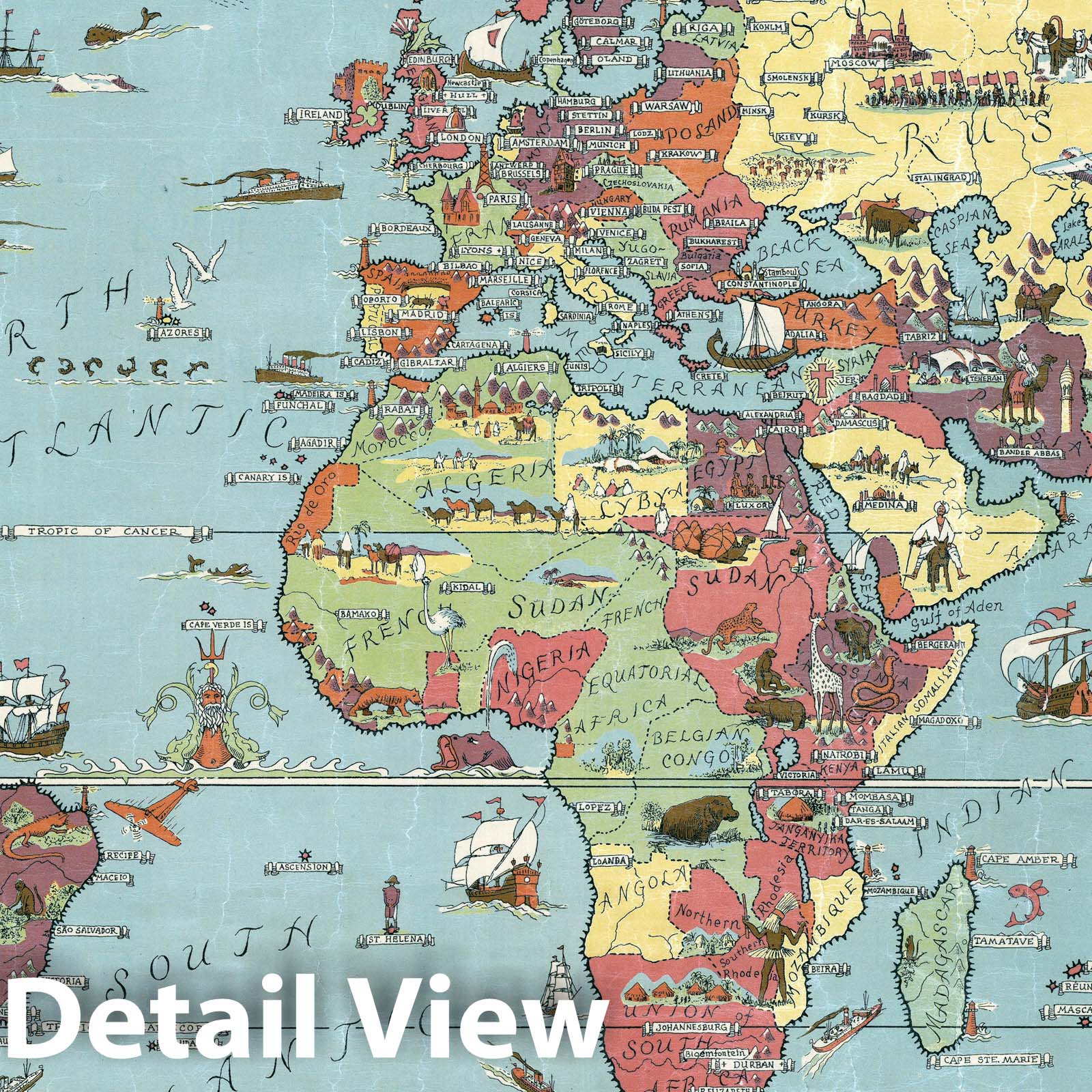 Historic Map - Mercator map of the world. By Ernest Dudley Chase, 1931 - Vintage Wall Art