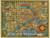 Historic Map : Saint Paul. Capital of the State of Minnesota. 1931 - Vintage Wall Art