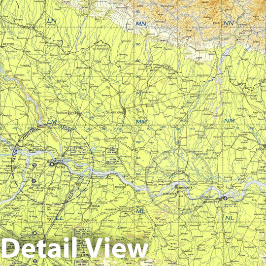 Historic Map - World Aeronautical Chart. Mount Everest (553). 1952, - Vintage Wall Art
