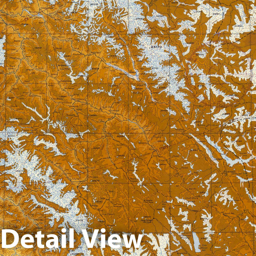 Historic Map : World Aeronautical Chart. Nanga Mountain (432). 1950 - Vintage Wall Art