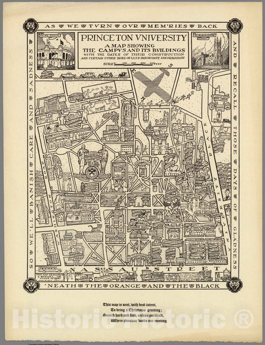 Historic Map - Princeton University 1932 - Vintage Wall Art