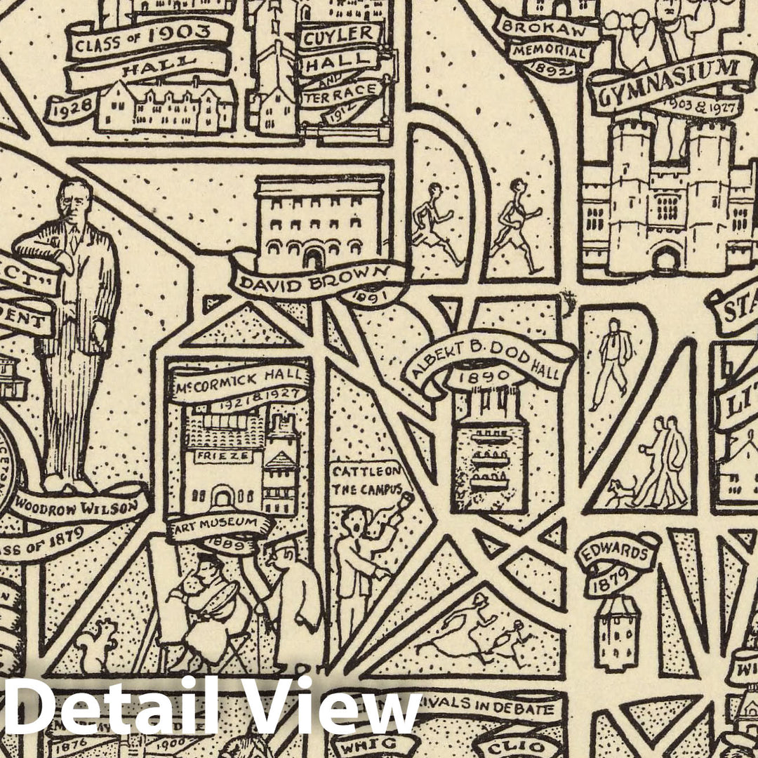 Historic Map - Princeton University 1932 - Vintage Wall Art