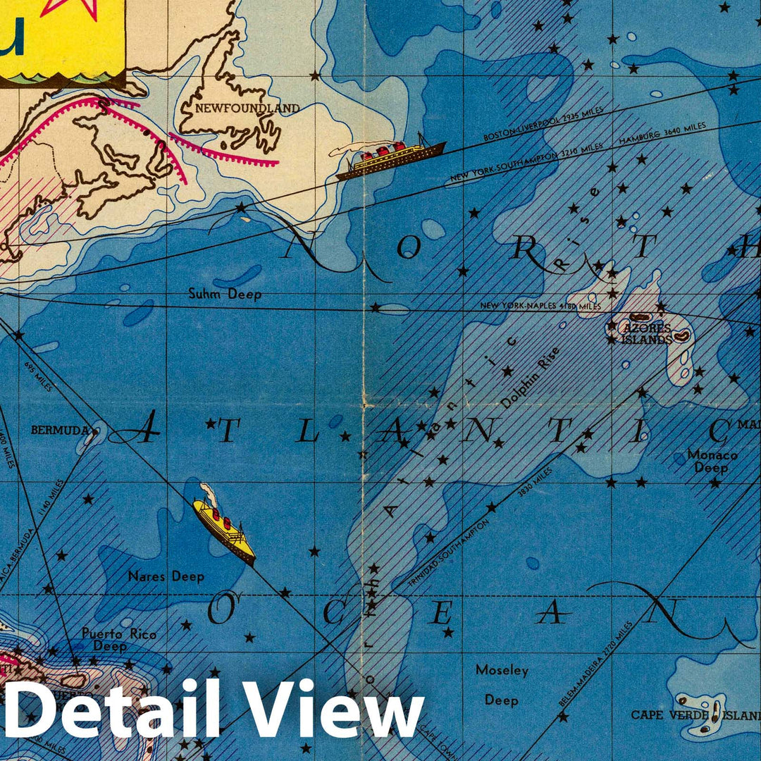 Historic Map : The uneasy Atlantic 1941 - Vintage Wall Art