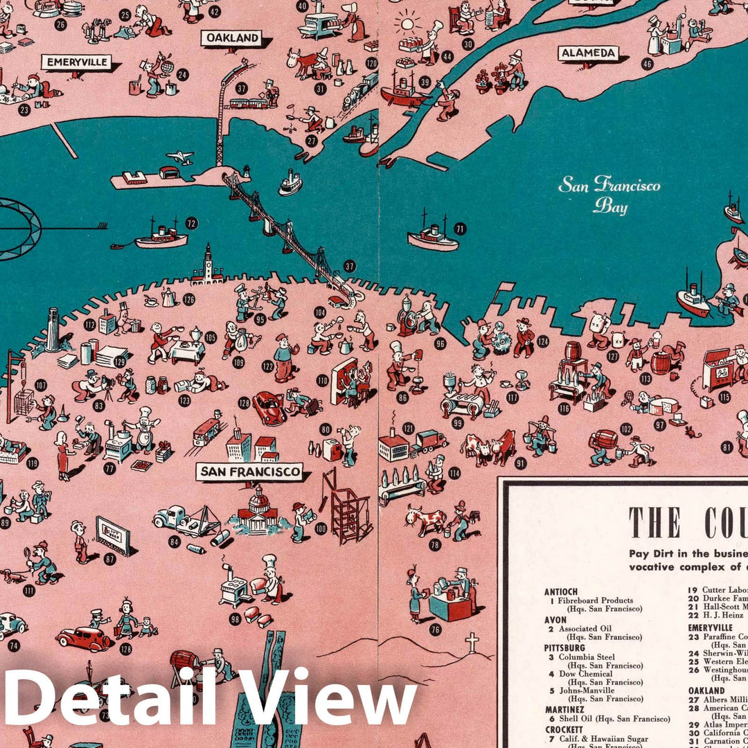 Historic Map : Pay dirt in commerce 1949 - Vintage Wall Art