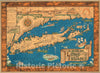 Historic Map - A Vintage Map of Long Island by Courtland Smith, Vintage Wall Art