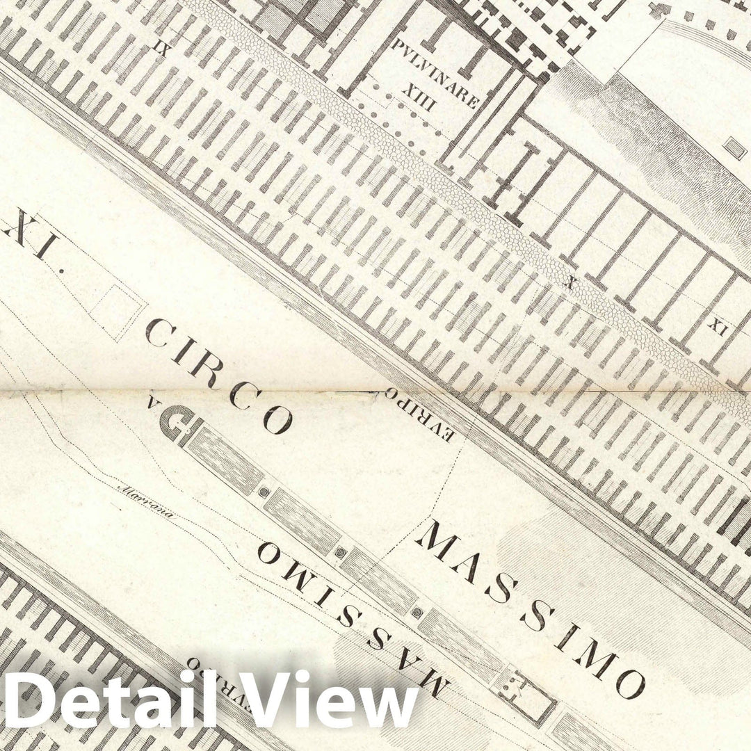 Historic Wall Map : Italy , Rome (Italy), TAV XIII .A-B Pianta topogra ...