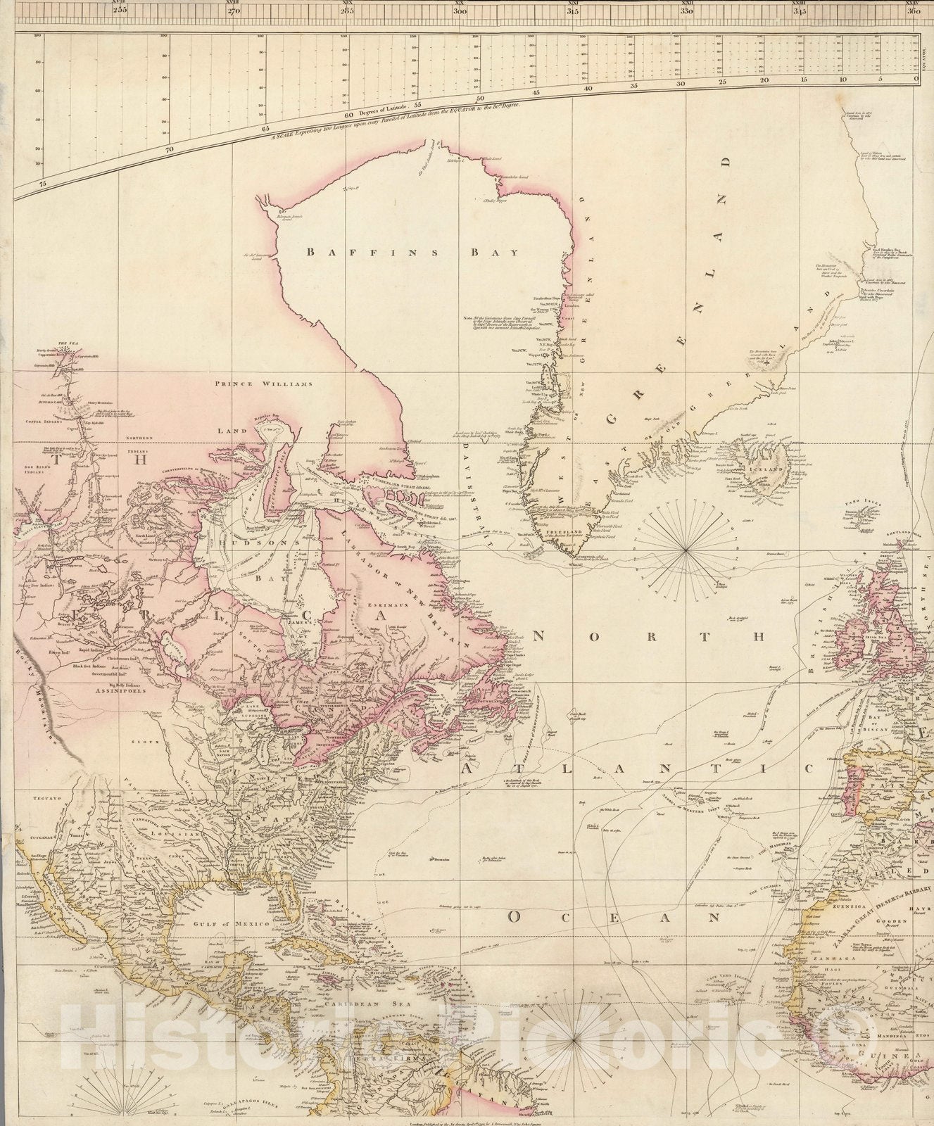 Historic Map : Map # 2. A Chart of the World upon Mercator's projectio ...