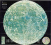 Official Map of the Moon, 1958 - Vintage Wall Art