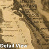 Historic Wall Map : Ephemera, San Francisco Bay Area. 1928 - Vintage Wall Art