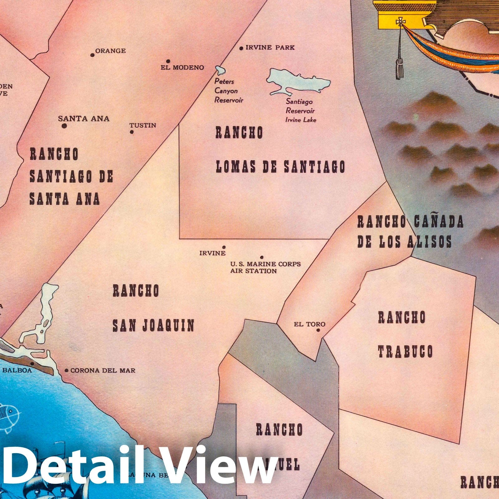 Historic Map - The Old Spanish and Mexican Ranchos of Orange County Ca ...