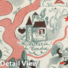 Historic Map - Carte du pays du Tendre 1931 - Vintage Wall Art