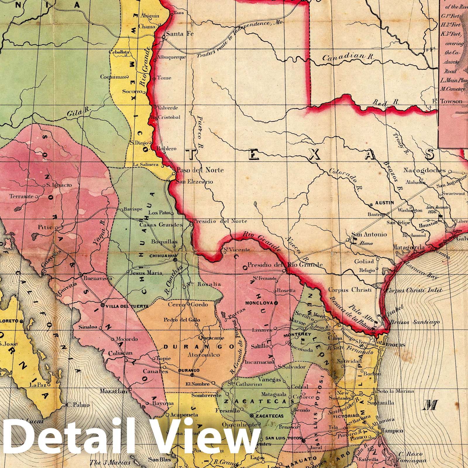 Historic Map : Map of Mexico, Including Yucatan & Upper California, 1847 v1