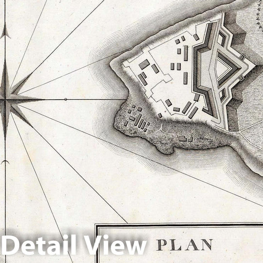 Historic Map : Plan of Fort Niagara. 1796 - Vintage Wall Art