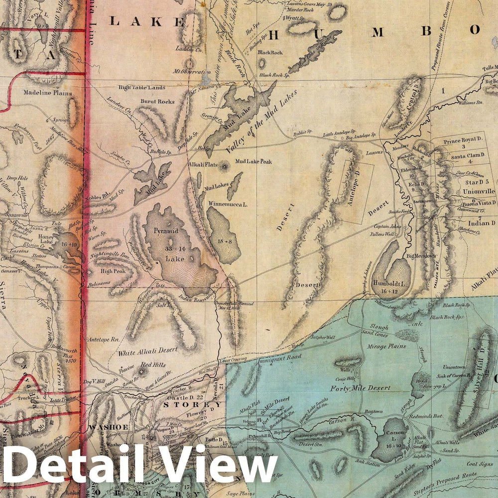 Historic Map - DeGroot's Map of Nevada Territory, 1863 - Vintage Wall Art